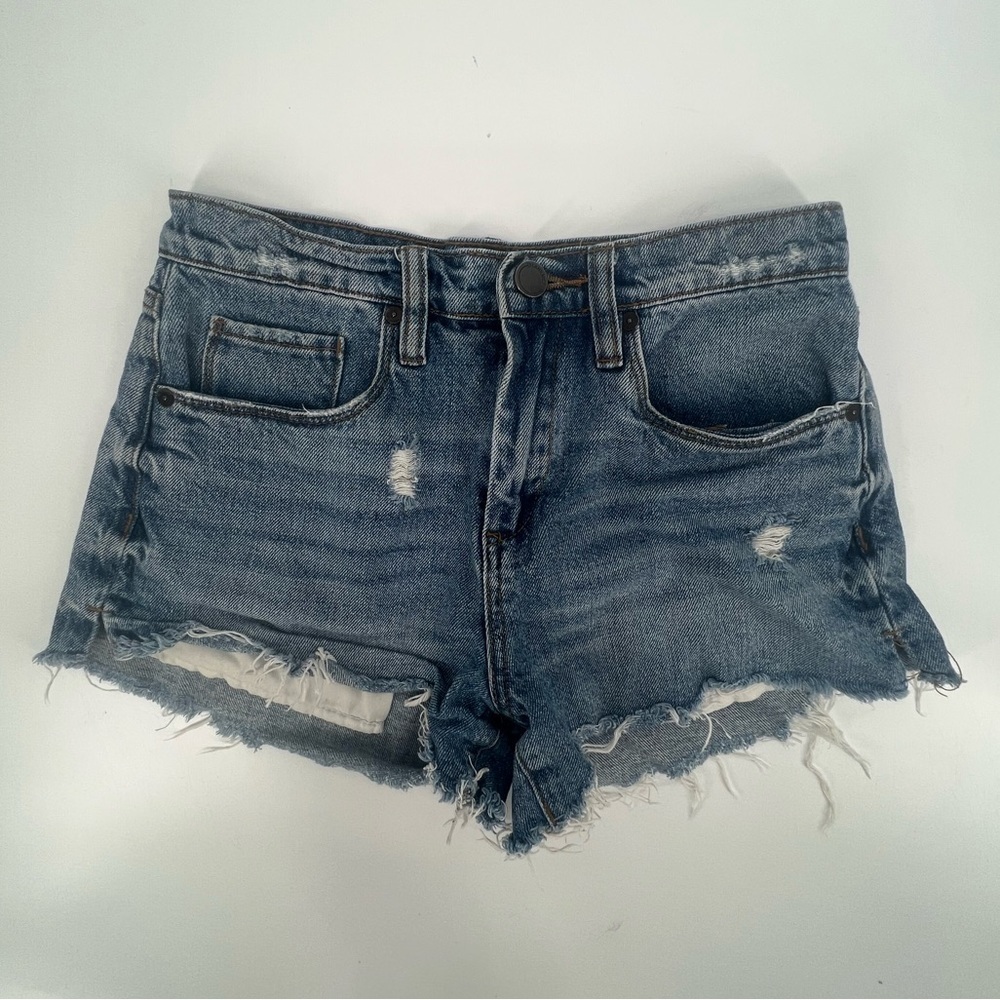 BLANKNYC Pin Up High Rise Distressed Cut Off Jean Shorts Size 25 Women’s